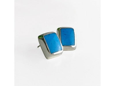 925 Sterling Silver Turquoise Stud Earrings