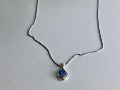925 Sterling Silver Opal Chain With Pendant