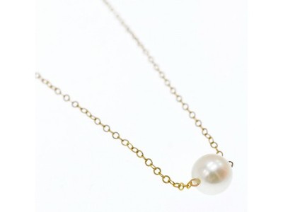 Children'S 14K Yellow Gold Pearl Chain With Pendant