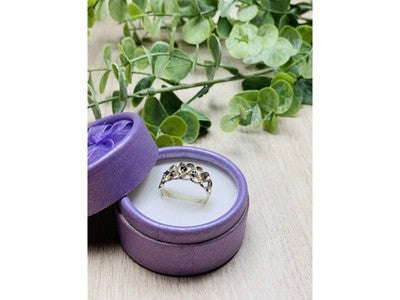 925 Sterling Silver Dark Blue Spinel "Love" Ring Size 8