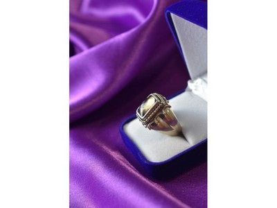 925 Sterling Silver Hessonite Ring Size 6.5