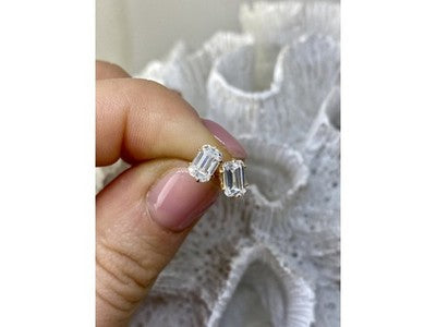 14K Yellow Gold CZ Earrings