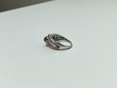 925 Sterling Silver Heliodor & White Beryl/Goshenite Ring Size 7