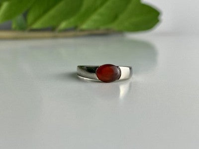 Vintage 925 Sterling Silver Agate Ring Size 7.25