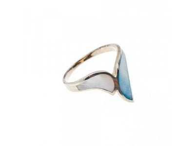 925 Sterling Silver Mother Of Pearl Ring Size 6