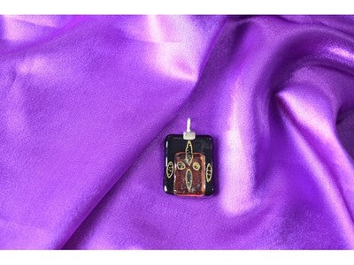 925 Sterling Silver Jewel Stone Enamel Pendant