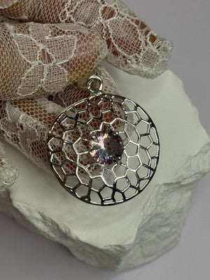 925 Sterling Silver Alexandrite Pendant Length 1.8 Inch
