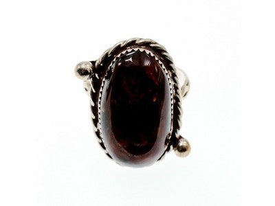 Vintage 925 Sterling Silver Jasper Ring Size 7