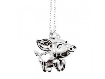 925 Sterling Silver "Pig" Chain With Pendant