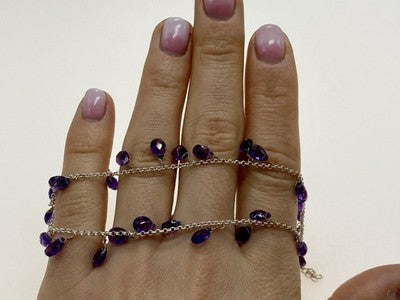 925 Sterling Silver Jewelry Glass Necklace