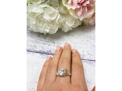 925 Sterling Silver CZ Ring Size 7.5