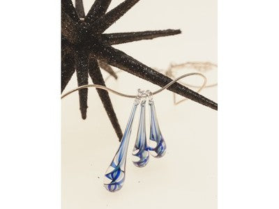 925 Sterling Silver Jewelry Glass Chain With Pendant