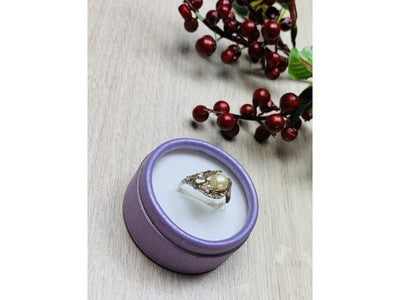 925 Sterling Silver Pearl Ring Size 8