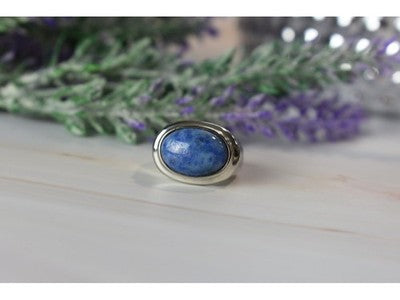 Vintage 925 Sterling Silver Sodalite Ring Size 6.5
