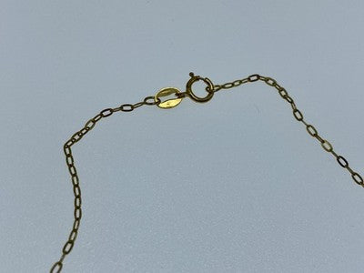 925 Sterling Silver Gold Plated Chain Italy 18.1 In