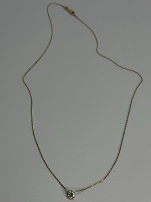 14K YELLOW GOLD DIAMOND 0.56 CARAT NECKLACE LENGTH 18 INCH