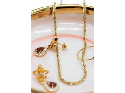 925 Sterling Silver Gold Plated Chain-Necklace Italy 20 In