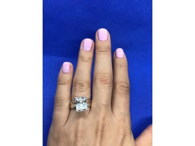 925 Sterling Silver White CZ Ring Size 6.5