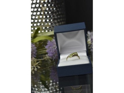 925 Sterling Silver Peridot Ring Size 8.5