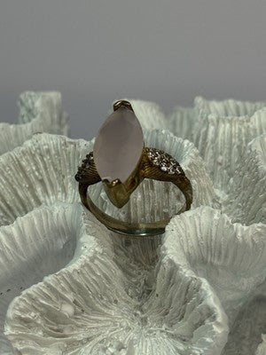925 Sterling Silver Alpanite & CZ Ring Size 10.5