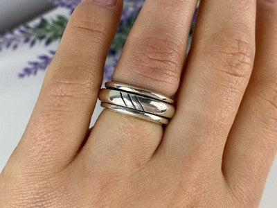 925 Sterling Silver "Spinner" Ring Size 6.5