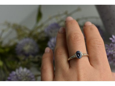 925 Sterling Silver Spinel Ring Size 9.5