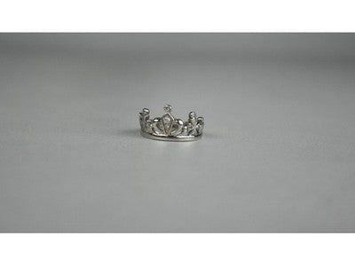 925 Sterling Silver Goshenite "Crown" Ring Size 6.5
