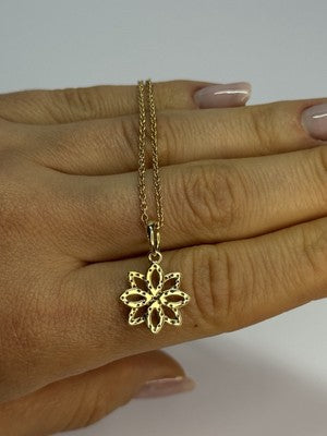 PANDORA 14K 585 YELLOW GOLD CZ NECKLACE LENGTH 23 INCH