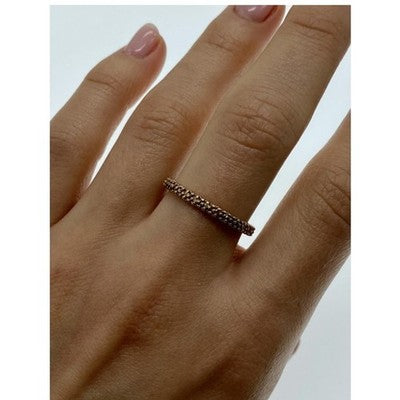 925 Sterling Silver Gold Plated Band Ring Size 10