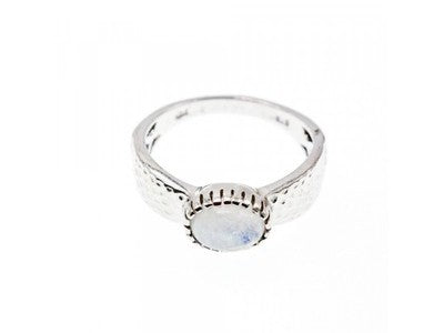 925 Sterling Silver Moonstone Ring Size 10.25