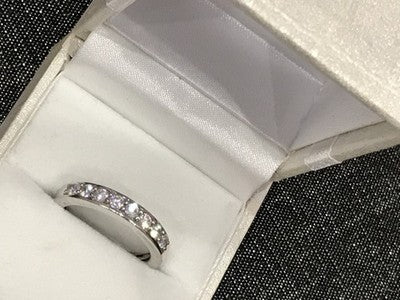 925 Sterling Silver CZ Ring Size 6.5