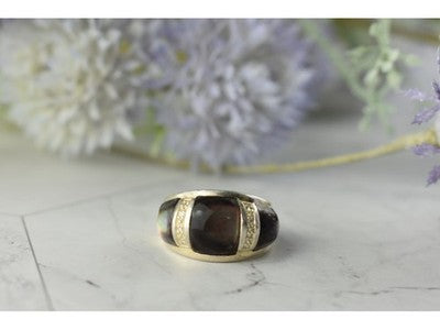 925 Sterling Silver Mother OF Pearl Ring Size 8
