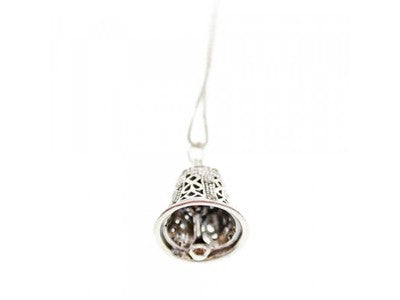 925 Sterling Silver Marcasites "Bell" Chain With Pendant