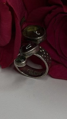 Carol Felley Vintage 925 Sterling Silver Peridot & Tourmaline Ring Size 6.5