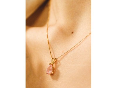 14 K Yellow Gold Morganite Chain With Pendant