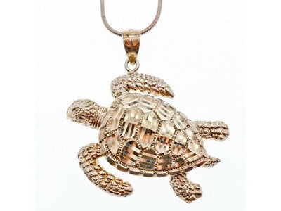 925 Sterling Silver "Turtle" Chain with Pendant Italy