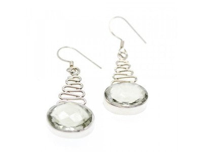 925 Sterling Silver Demantoid Earrings