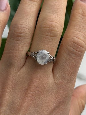 Djoy 925 Sterling Silver Moonstone Ring Size 9