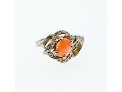 925 Sterling Silver Agate Ring Size 5.5