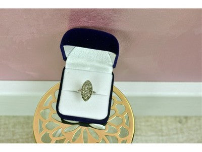 925 Sterling Silver Marcasites Ring Size 6.5