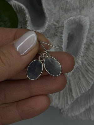 Vintage 925 Sterling Silver Dangle Lapis Earrings