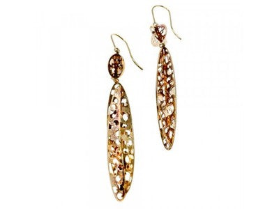 Milor 925 Sterling Silver Gold Plated (14K) Earrings Italy