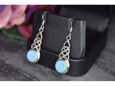 925 Sterling Silver Larimar Earrings