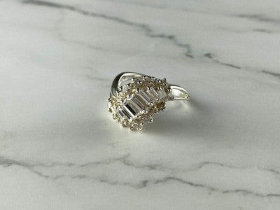 925 Sterling Silver CZ Ring Size 11.5