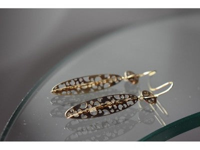 Milor 925 Sterling Silver Gold Plated (14K) Earrings Italy