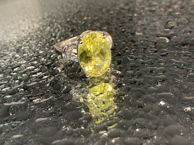 925 Sterling Silver CZ Ring Size 6.5