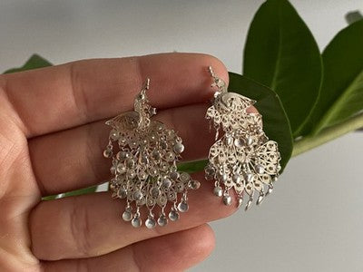 925 Sterling Silver "Peacock" Stud Earrings