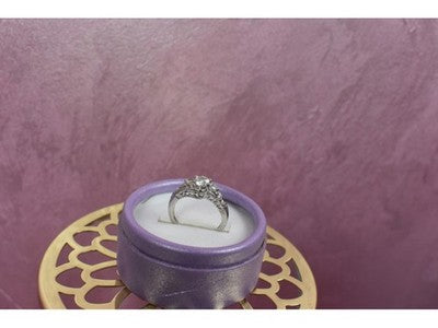 925 Sterling Silver White/Colorless Spinel Ring Size 6.5