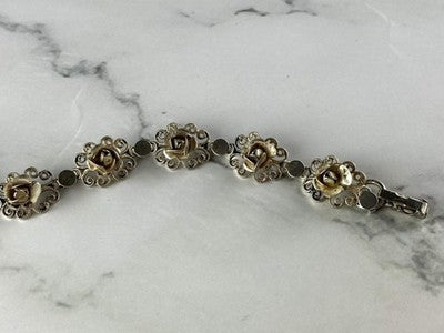Vintage 925 Sterling Silver Bracelet Size 7 In