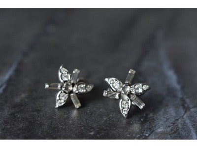 925 Sterling Silver White CZ Earrings